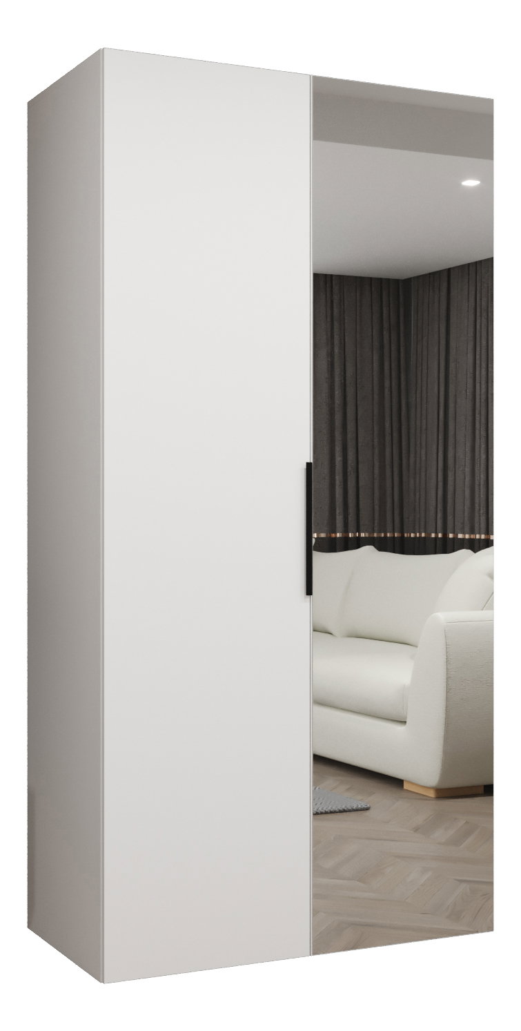 Dulap de haine 100 cm Mirabella 2 (alb + Negru)