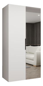 Dulap de haine 100 cm Mirabella 2 (alb + Negru)