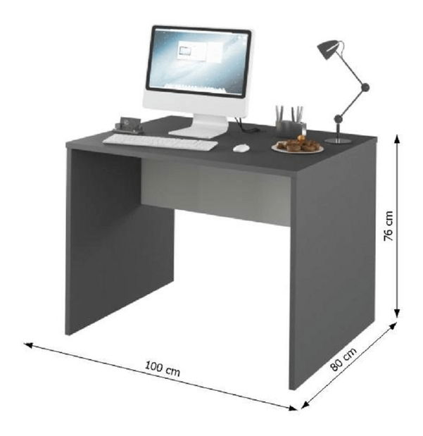 Pisaći stol Hamila NEW TYP 12 (grafit + bijela)