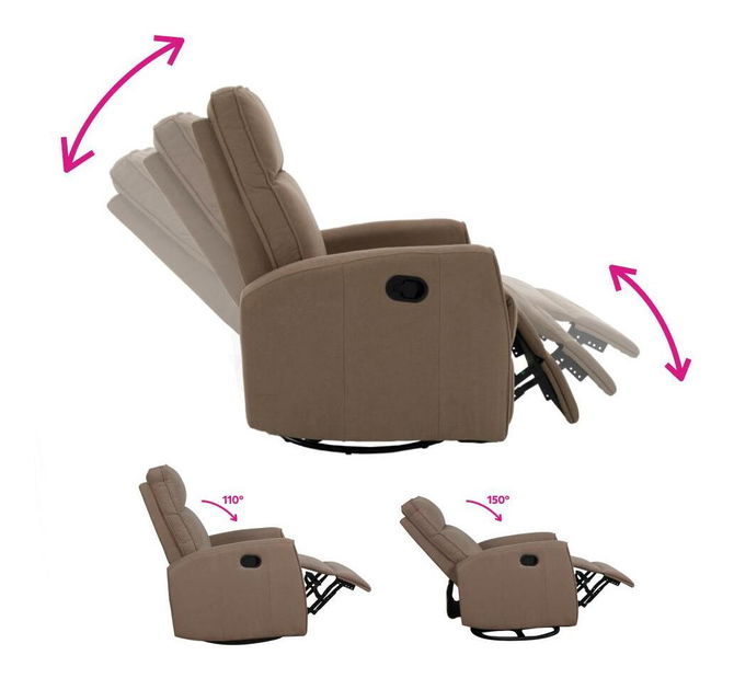 Fotoliu Mako (gri maro)Taupe)