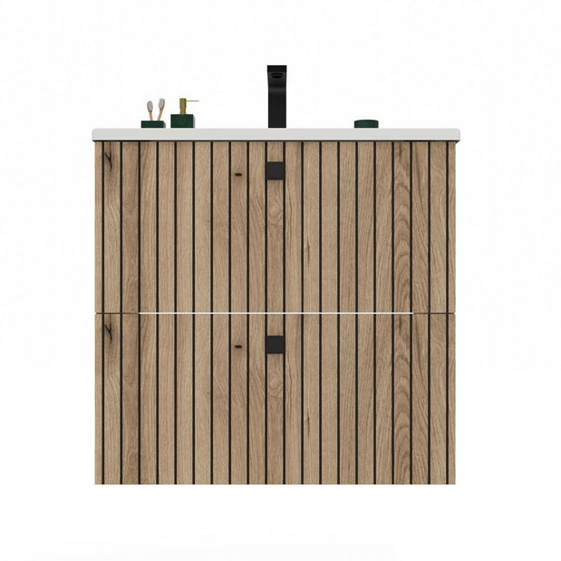 Skrinka pod umývadlo Terca 1 60 (dub evoke) (s umývadlom)