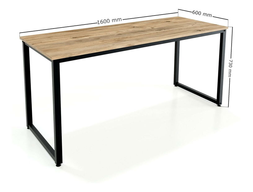 PC asztal Masalusso 7 60 (atlanti fenyő + fekete) *kiárusítás