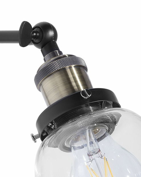 Set 2 ks nástenného osvetlenia Lovza (čierna)