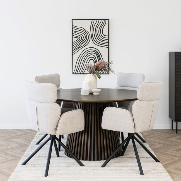 Jedálenský stôl Omirina 6 (tmavohnedá)