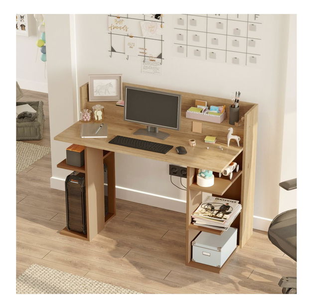 PC asztal Verbato (tölgy + tégla) 