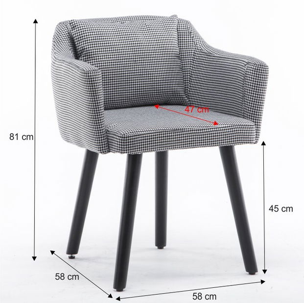 Fotel Denton (fekete)