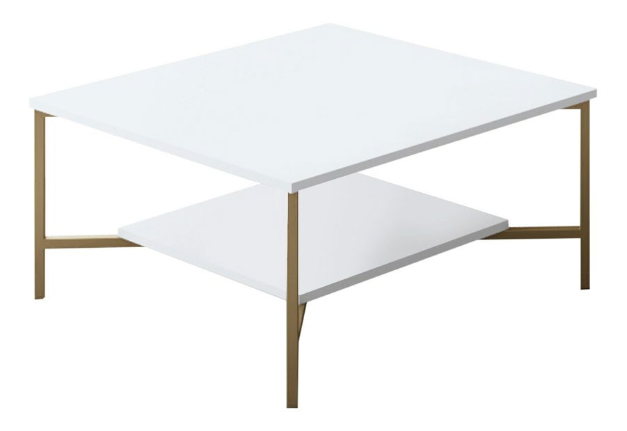 Măsuță de cafea Golden (alb + aur)