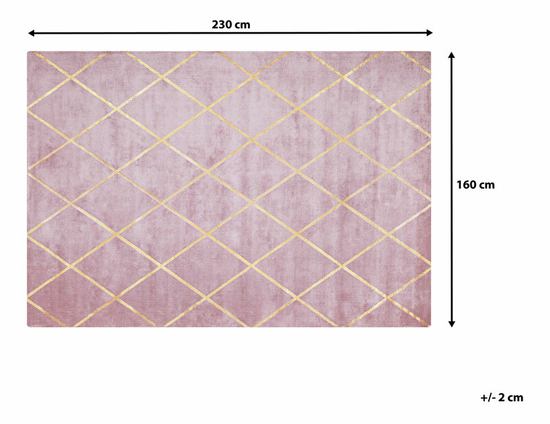 Szőnyeg 160x230 cm ATEKO (szövet) (rózsaszín)
