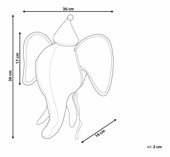 Decorație de perete Bartholomeus (gri)