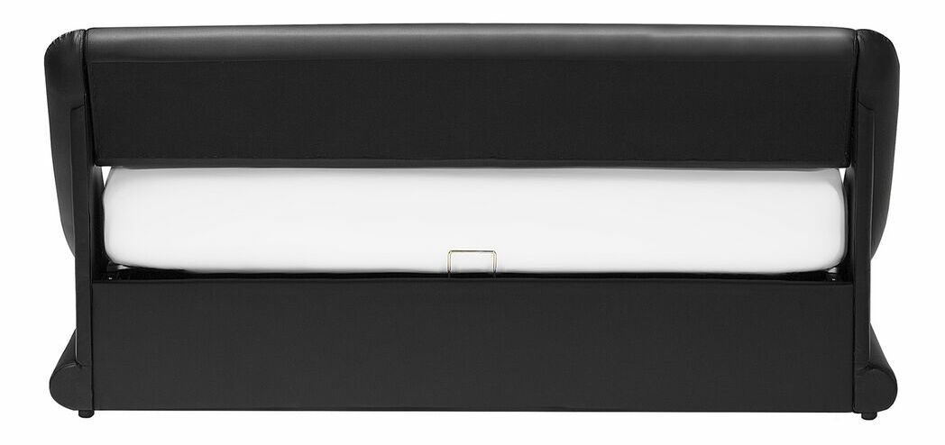 Manželská posteľ 160 cm AVENUE (s roštom a úl. priestorom) (čierna)