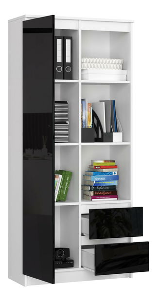 Regál Rehana (fehér + fényes fekete )