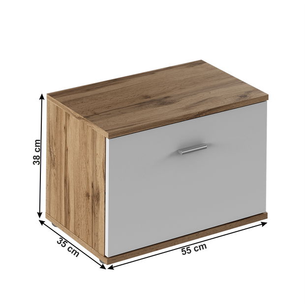 Skrinka Cyrio typ 6 (dub wotan + biela)