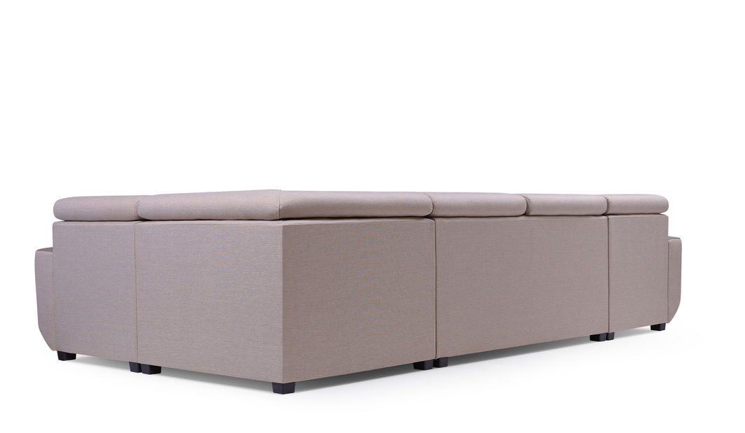 Rohová sedačka Istar U (béžová + svetlohnedá) (P)