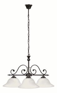 Viseća svjetiljka Dorothea 7773 (crna mat + rižino kameno staklo)