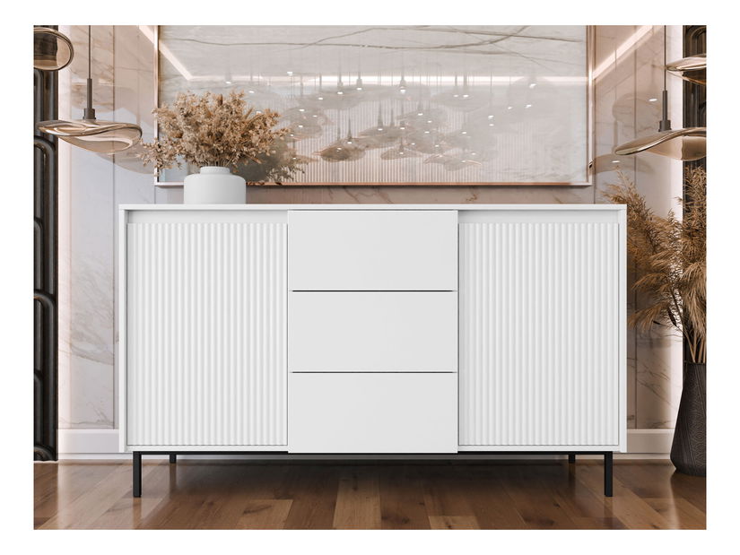 Komoda Somkera 2D3SZ (bijela + crna) 