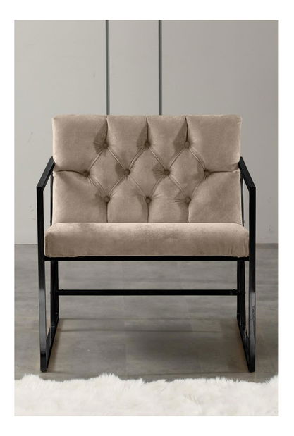 Fotel Oslanossi (világosbarna + fekete)