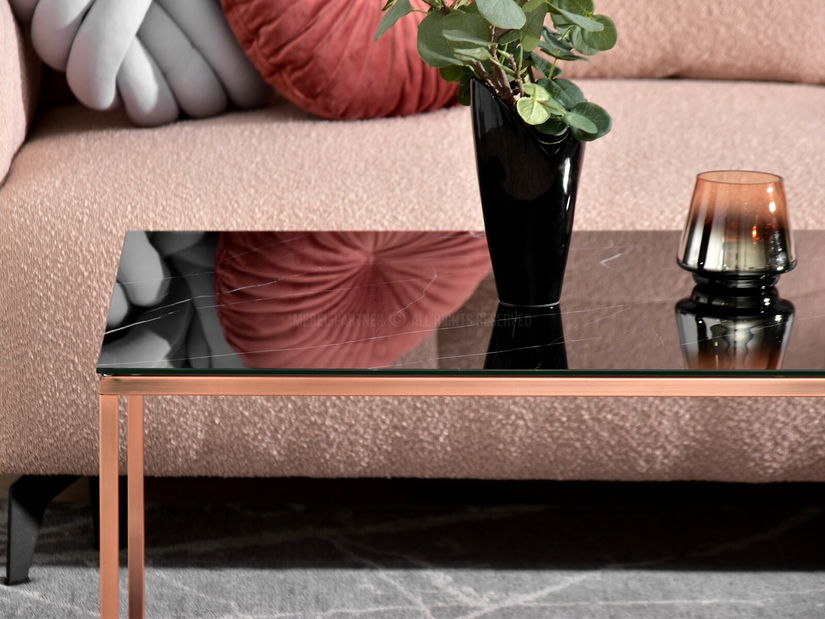 Stolić za kavu Bella Xl (crni mramor + bakar)