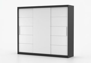 Dulap de haine Arrun (negru + alb)