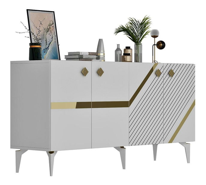 Szekrény Tabivo (fehér + arany) 