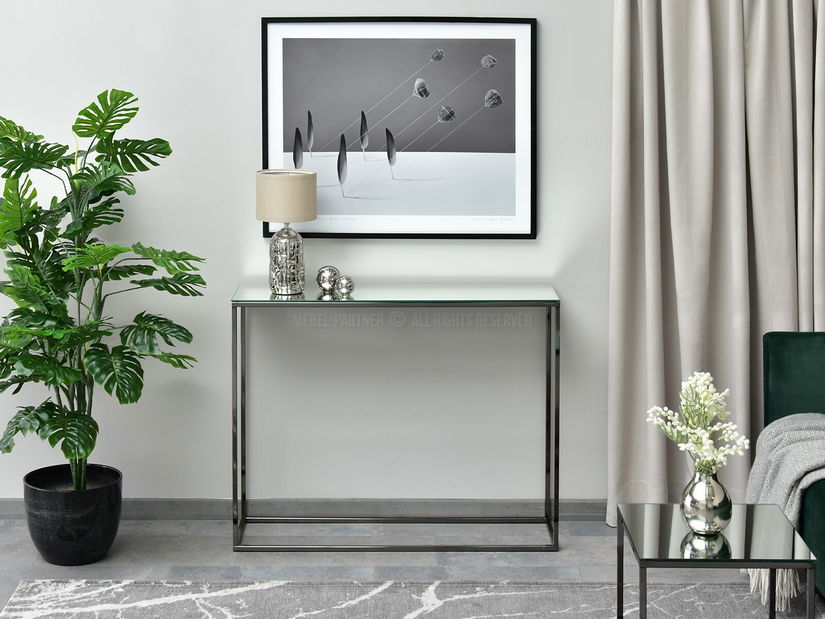 Konzolni stolić Bella Kons (krom + crna)
