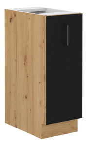 Dolná kuchynská skrinka Miraluna (dub artisan + čierna matná)