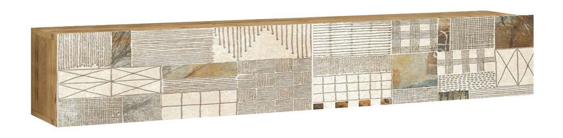 TV asztal/Szekrény France 8 (atlanti fenyő + fehér) 