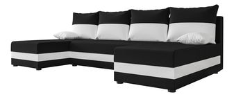 Kutna garnitura u obliku slova U Harmony U (crna + bijela)