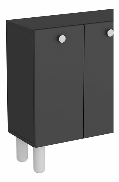 Skrinka Ilaya (antracit + biela)