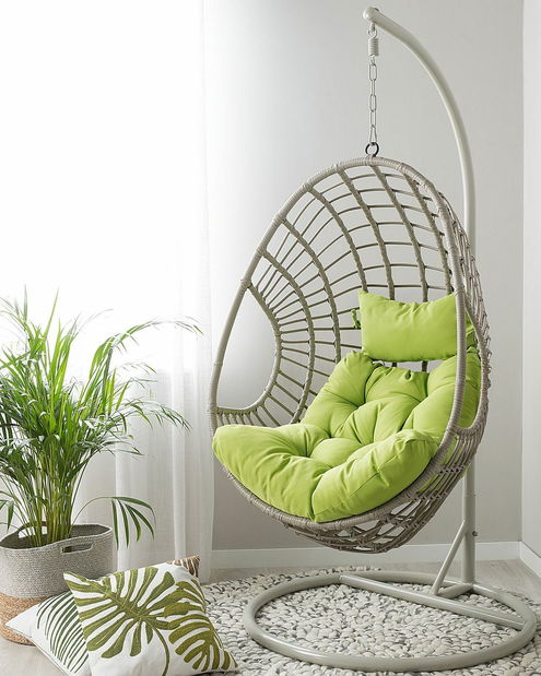 Závesné kreslo so stojanom ARNO (kov) (béžová)