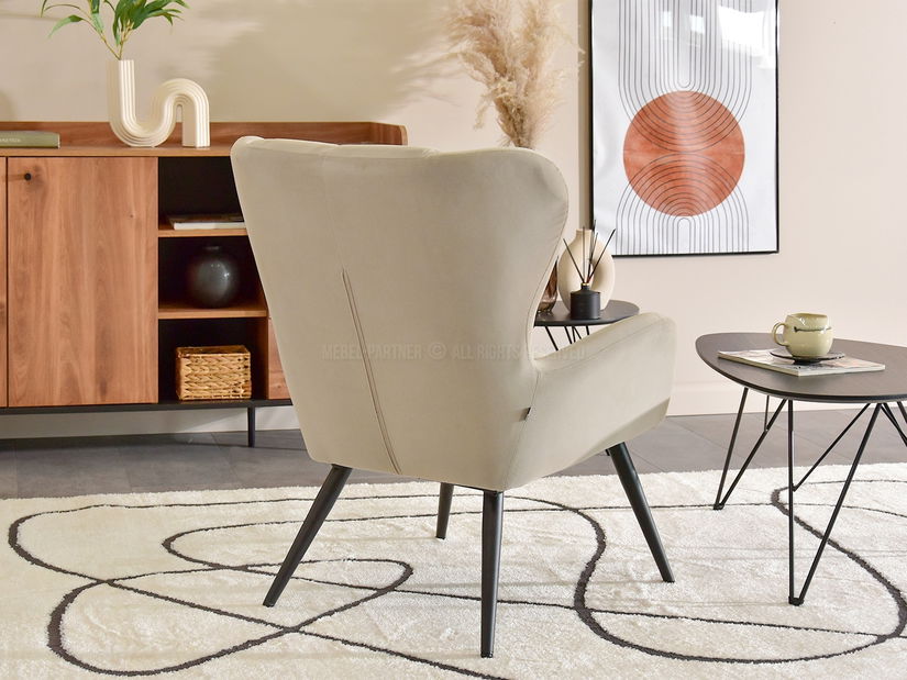 Fotelja Kikino (bež + crna)