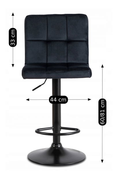 Scaun bar Normativa (stofă negru) 