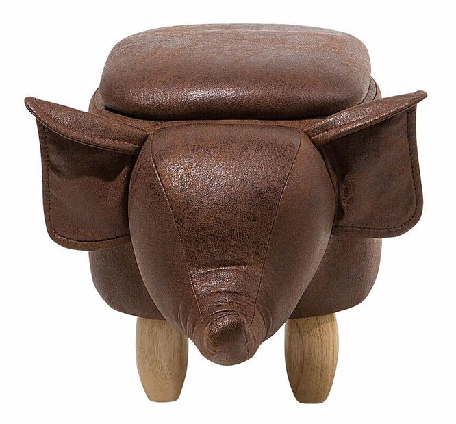 Taburetka Elfant (tmavohnedá)