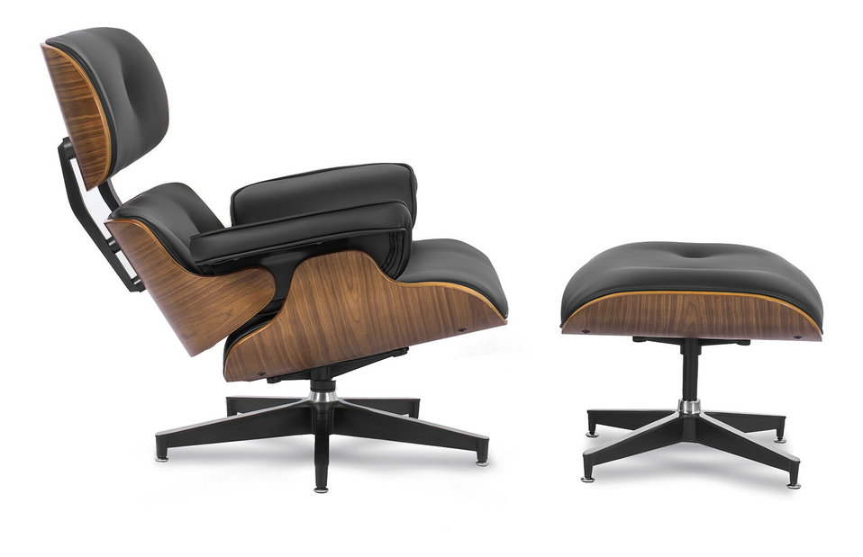 Kreslo s podnožkou Procesion (čierna) 