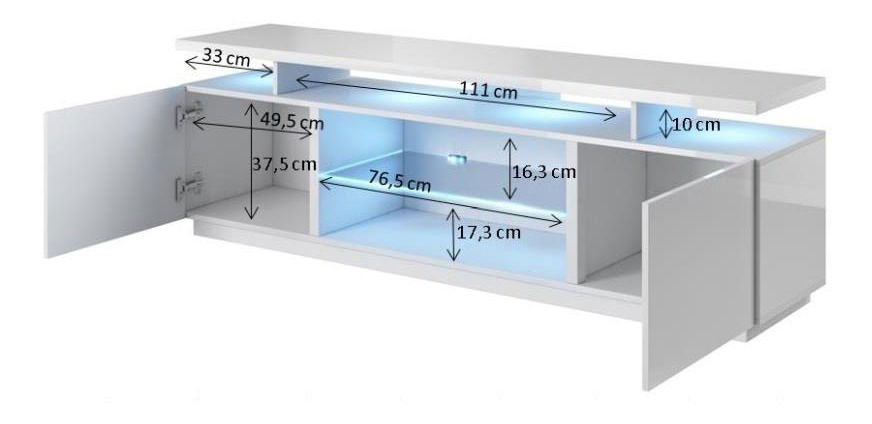 Masă TV Eladia (Alb)