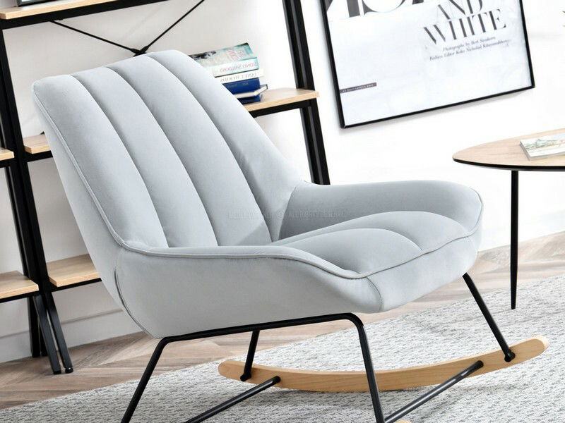 Kreslo Bertie (sivá + buk čierny)