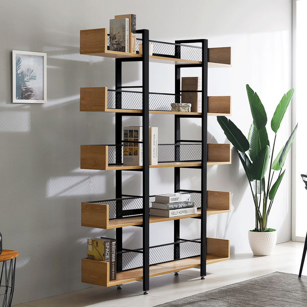 Raft Kelama Typ 2 (negru + acacia) *vânzare stoc