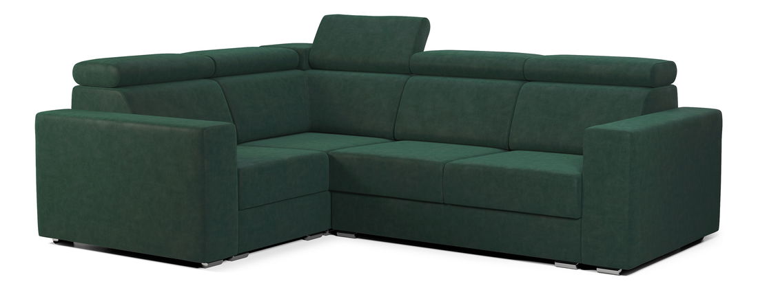 Rohová sedacia súprava Viktoria 2R1 (L) (tmavozelená Country 11)