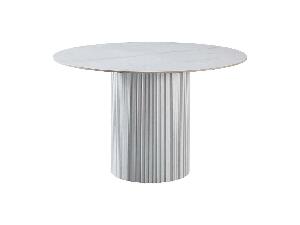 Jedálenský stôl Mohar (mramor biely) (pre 4 osoby)