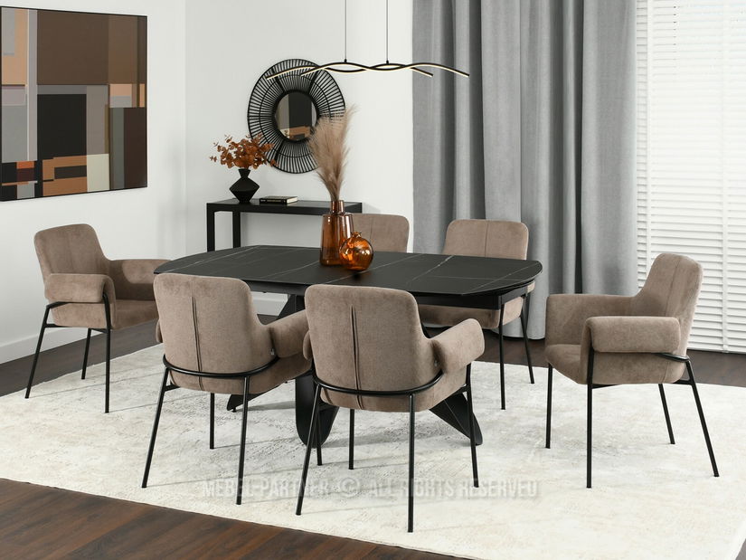 Stolica Mateo (bež + crna)