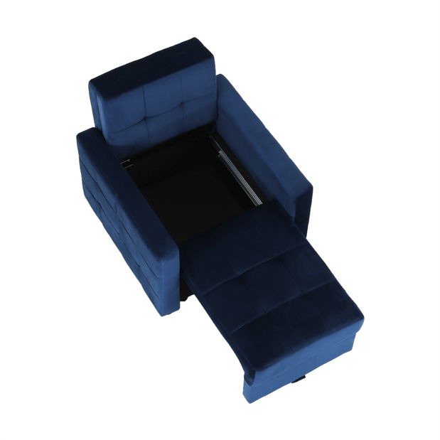 Rozkladacie kreslo Pello (modrá)