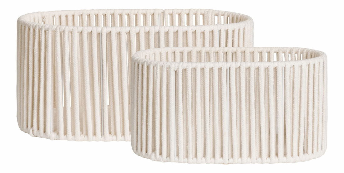 Set 2 ks košíkov Aiamiraia 1 ( sivobiela)