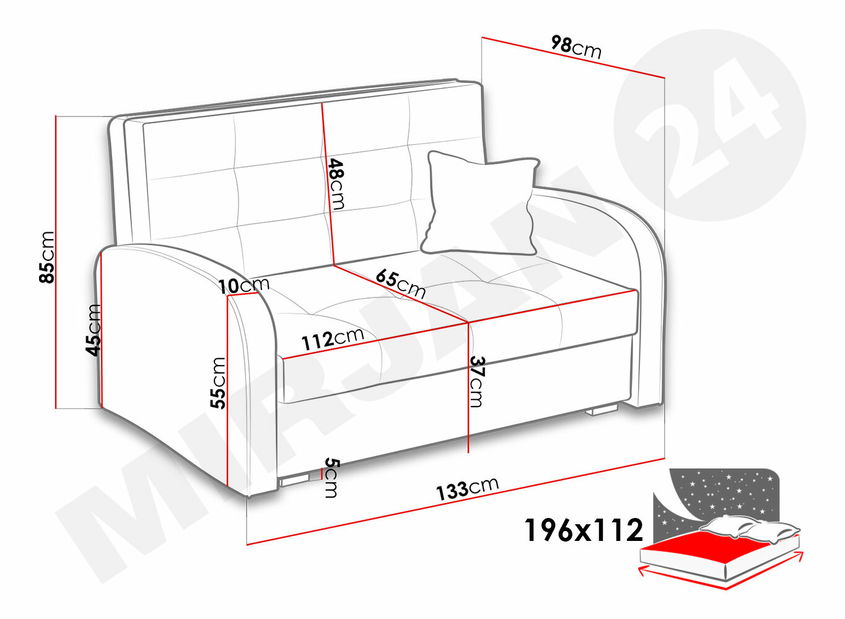 Pohovka Clivia Gold II (tmavosivá) *výpredaj