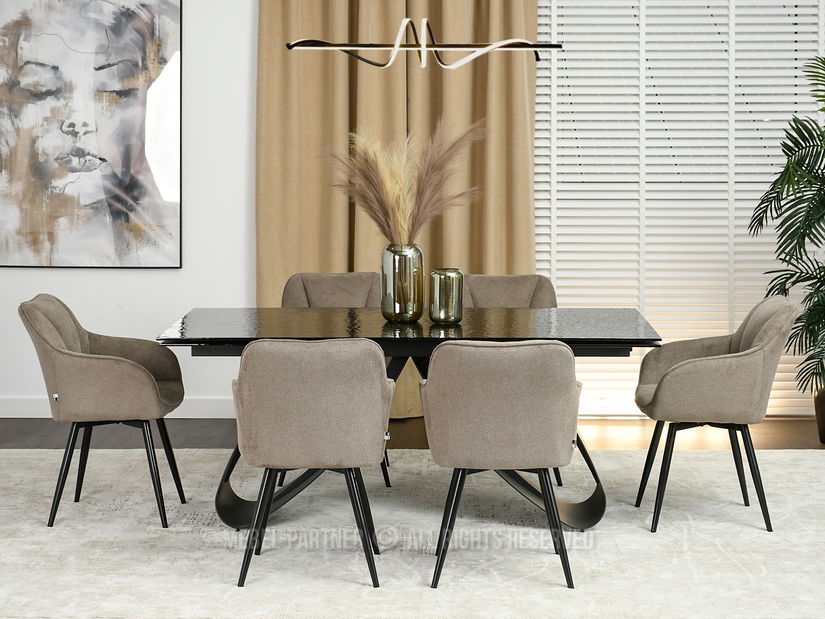 Stolička Bonita (béžová + čierna)