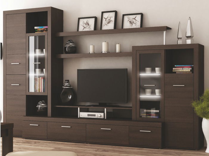 Obývacia stena Atlantis New wenge luisiana (s osvetlením) *výpredaj
