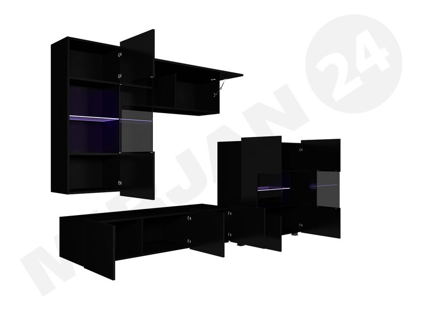 Mobilier living Badiani III (alb + alb lucios)