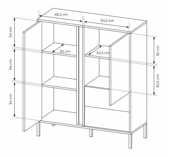 Komód Danton 2D2S (bézs)