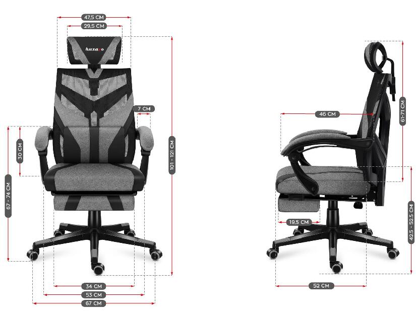 Gaming fotelja Cruiser 5 (crna + siva) *outlet moguća oštećenja