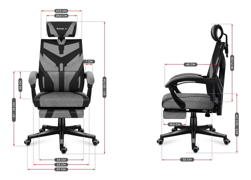 Játék szék Cruiser 5 (fekete + szürke)