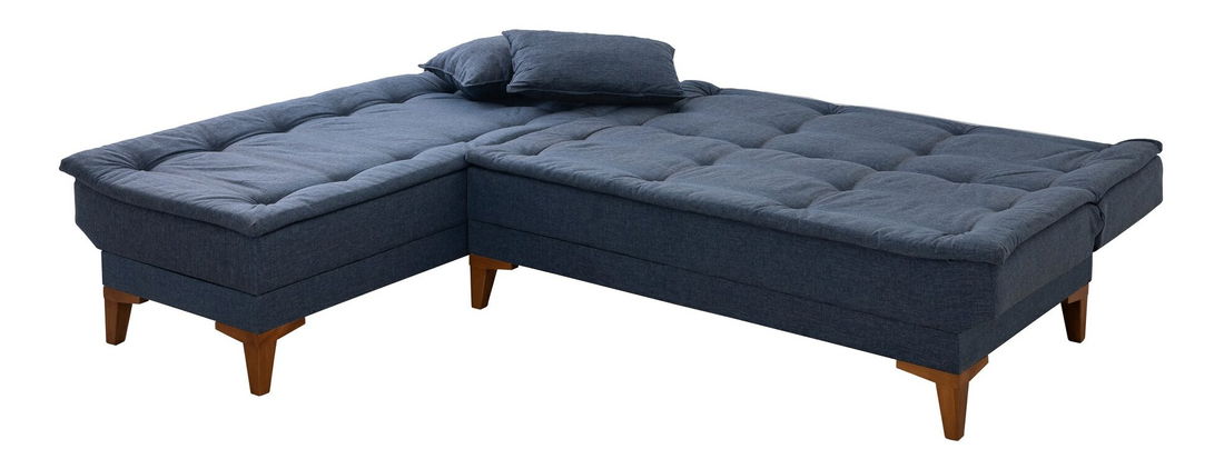 Rohová sedacia súprava Santic (tmavomodrá)