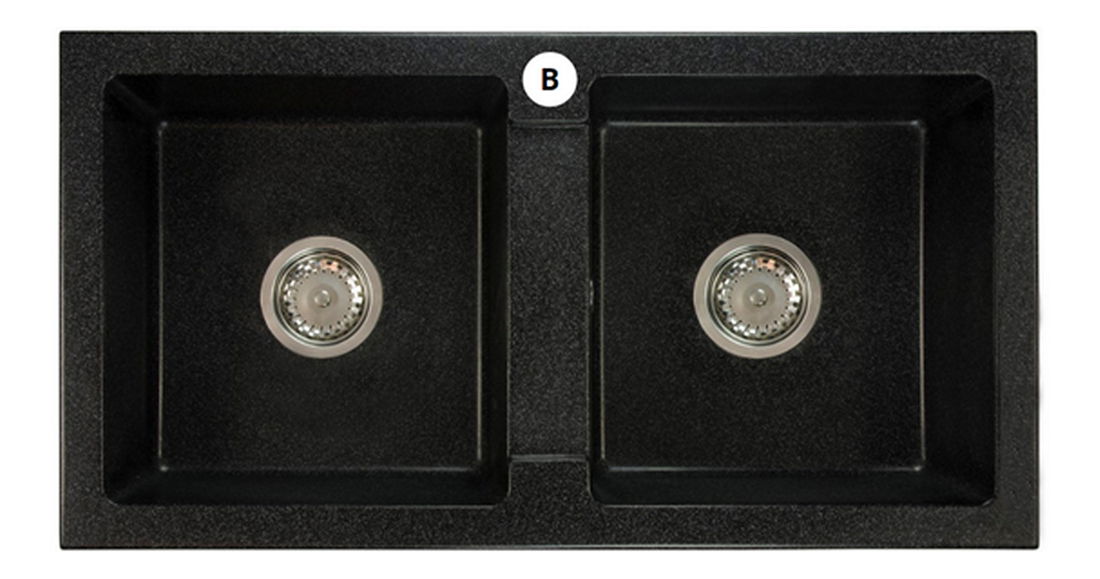 Mosogató Byrbys (fekete + stuktúra) (1 csaplyukkal)